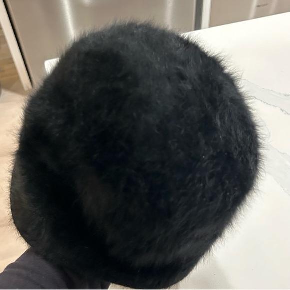 Vintage Black Angora Cloche - Picture 8 of 11